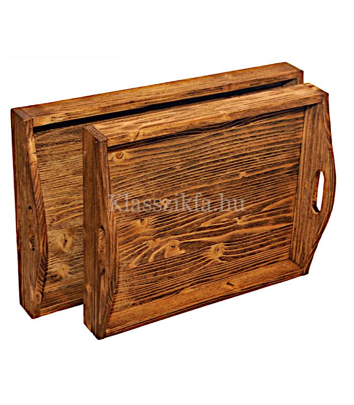 Antikolt füles tálca - 35x50cm