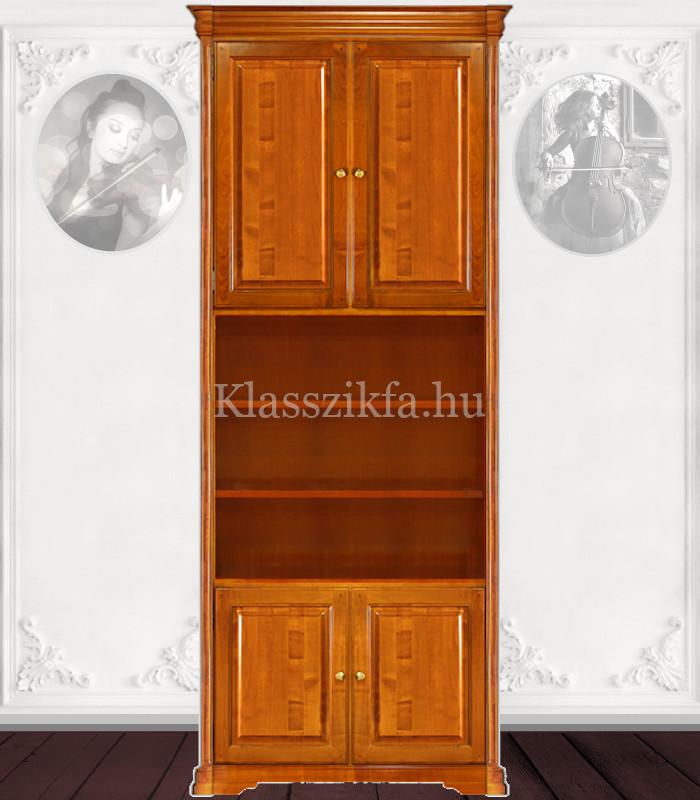 Otello 2517×1070 mm-es 40 cm mély szekrény - 4 teli ajtóval és 3 nyitott polccal