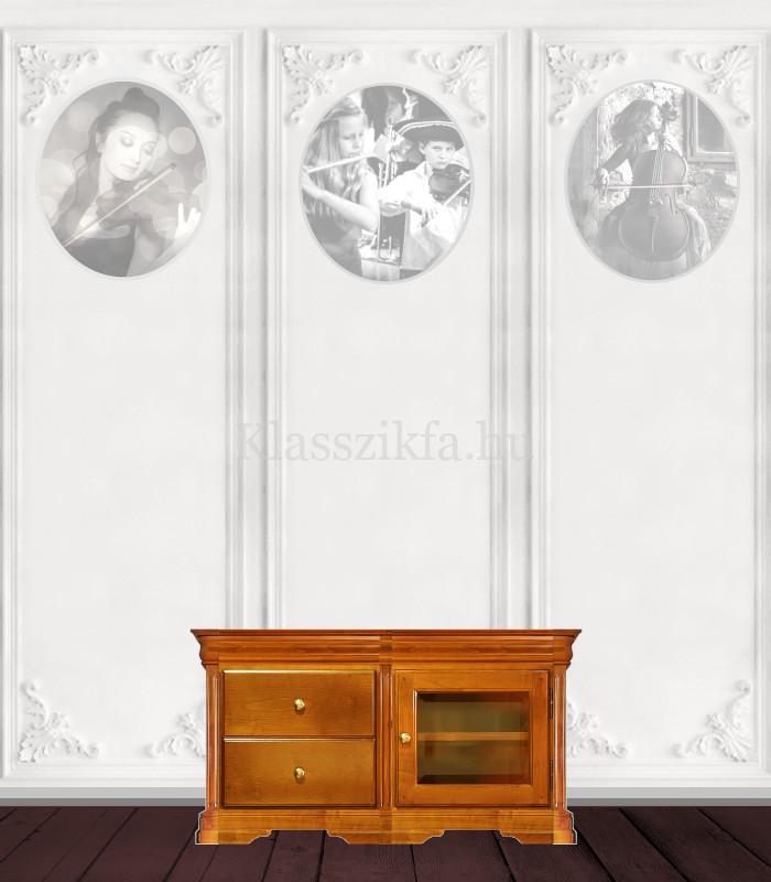 Otello 2 modulos, 576x1132 mm-es 50 cm mély komód - 2 fiókkal és 1 üvegajtóval