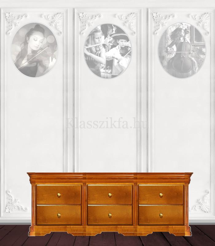 Otello 3 modulos, 576x1633 mm-es 50 cm mély komód - 6 fiókkal