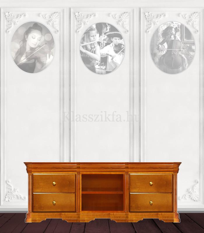 Otello 3 modulos, 576x1633 mm-es 50 cm mély komód - 4 fiókkal és 2 nyitott polccal