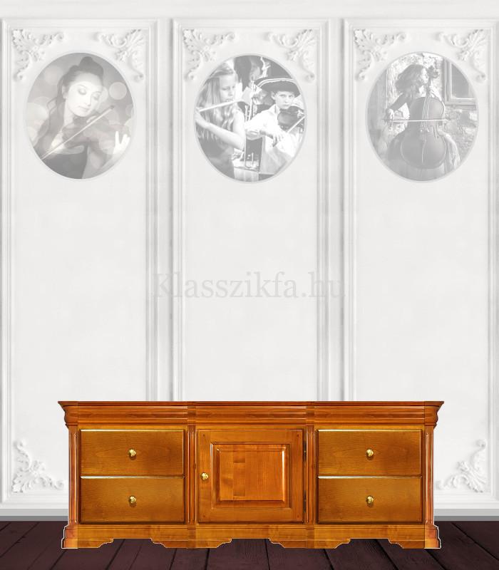 Otello 3 modulos, 576x1633 mm-es 50 cm mély komód - 4 fiókkal és 1 teli ajtóval