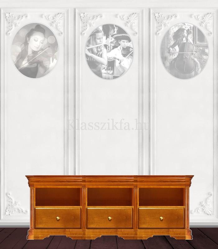 Otello 3 modulos, 576x1633 mm-es 50 cm mély komód - 3 nyitott fiókkal és 3 polccal