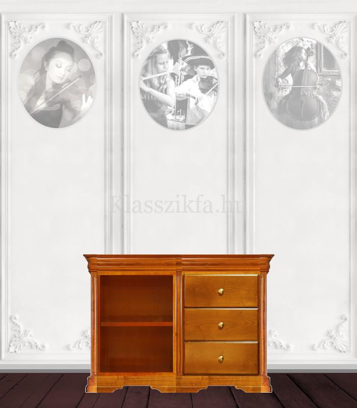Otello 2 modulos, 757×1132 mm-es 40 cm mély komód - 2 nyitott polccal és 3 fiókkal