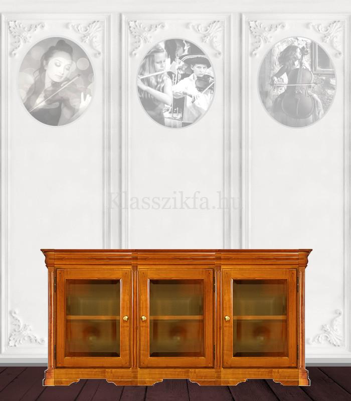 Otello 3 modulos, 757×1633 mm-es 50 cm mély komód - 3 üveges ajtóval