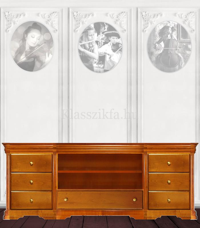 Otello 4 modulos, 757×2073 mm-es 40 cm mély komód - 7 fiókkal és 2 nyitott polccal