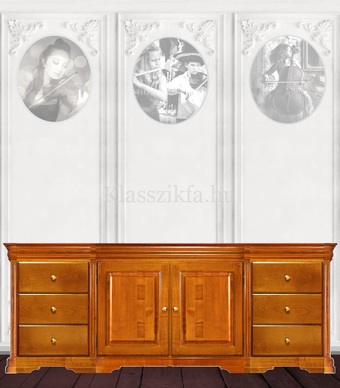 Otello 4 modulos, 757×2073 mm-es 50 cm mély komód - 6 fiókkal és 2 teli ajtóval