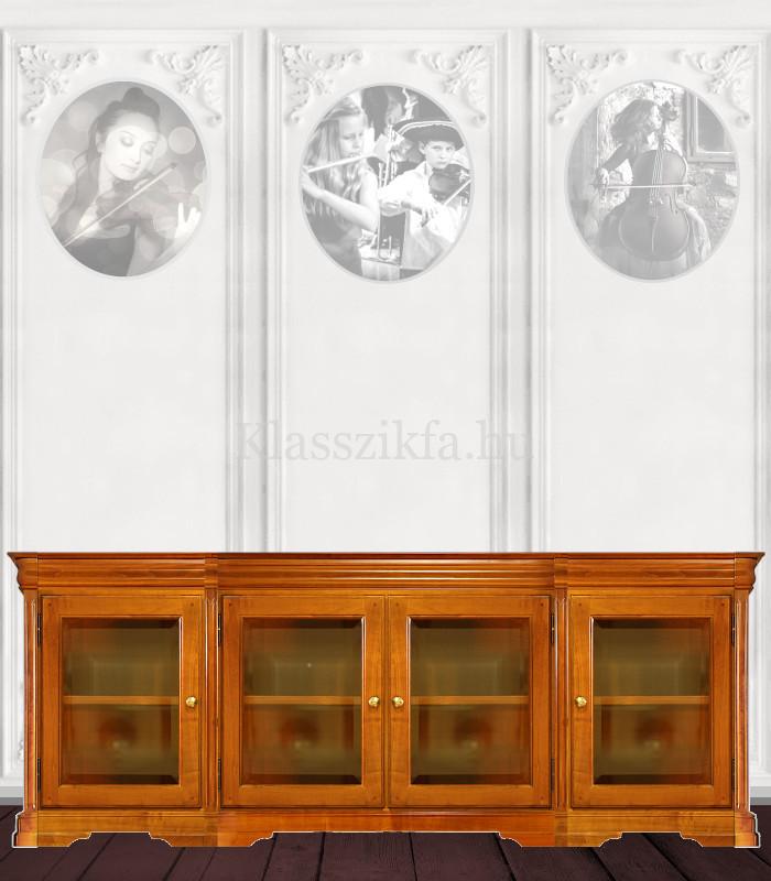 Otello 4 modulos, 757×2073 mm-es 50 cm mély komód - 4 üvegajtóval
