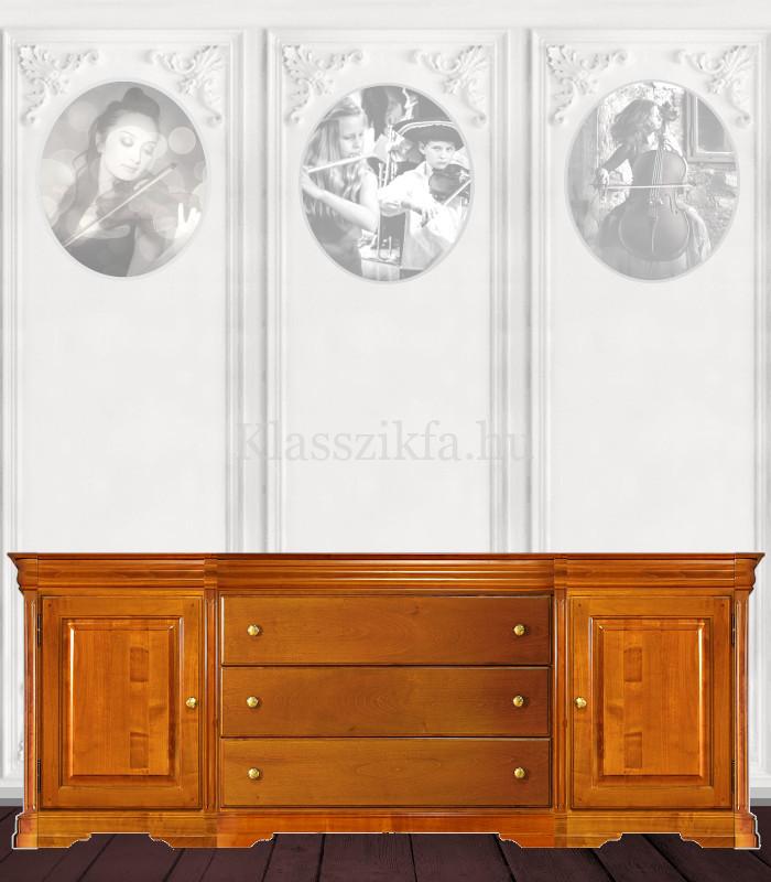 Otello 4 modulos, 757×2073 mm-es 50 cm mély komód - 3 fiókkal és 2 teli ajtóval