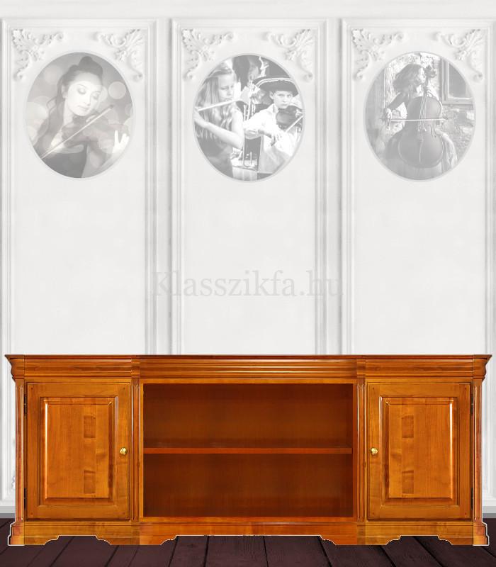 Otello 4 modulos, 757×2073 mm-es 50 cm mély komód - 2 nyitott polccal és 2 teli ajtóval