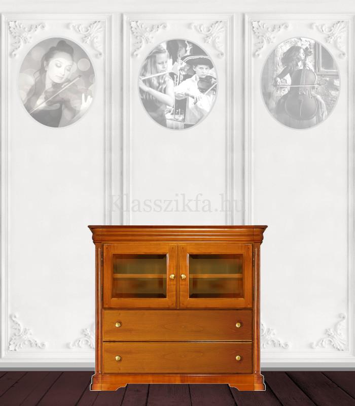 Otello 2 modulos, 932×1070 mm-es 50 cm mély komód - 2 fiókkal és 2 üvegajtóval