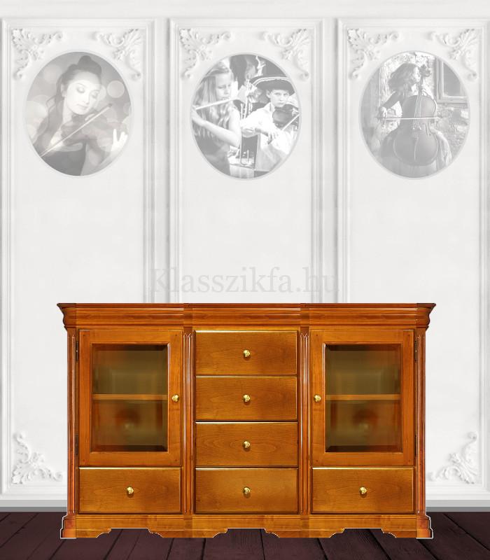 Otello 3 modulos, 932×1633 mm-es 40 cm mély komód - 6 fiókkal és 2 üvegajtóval