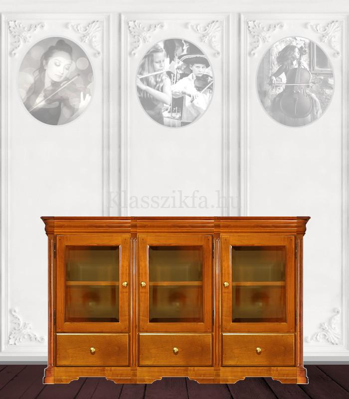 Otello 3 modulos, 932×1633 mm-es 50 cm mély komód - 3 fiókkal és 3 üvegajtóval