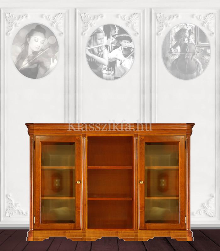 Otello 3 modulos, 1045×1070 mm-es 40 cm mély komód - 2 üvegajtóval és 3 nyitott polccal