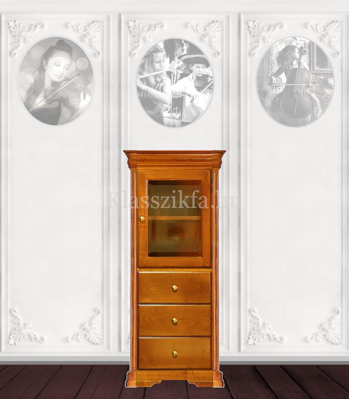 Otello 1 modulos, 1349×630 mm-es 40 cm mély komód - 3 fiókkal és 1 üvegajtóval
