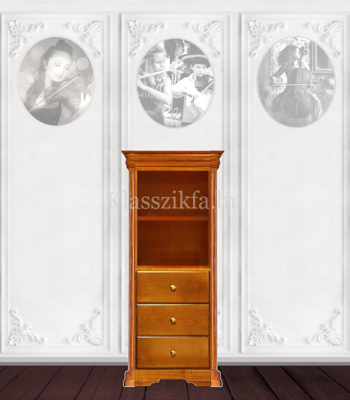Otello 1 modulos, 1349×630 mm-es 40 cm mély komód - 3 fiókkal és 2 nyitott polccal