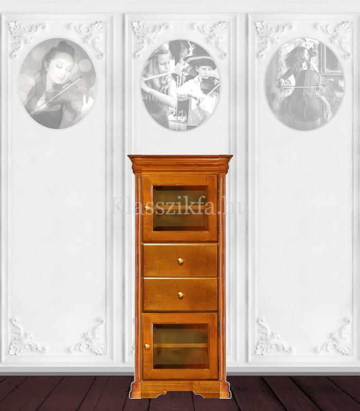 Otello 1 modulos, 1349×630 mm-es 40 cm mély komód - 2 fiókkal és 2 üvegajtóval