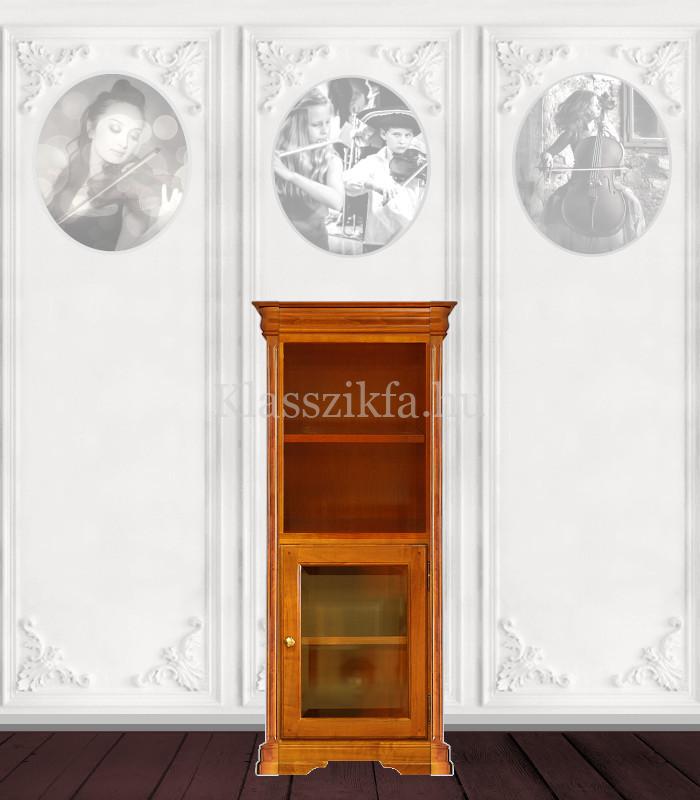 Otello 1 modulos, 1349×630 mm-es 40 cm mély komód - 1 üvegajtóval és 2 nyitott polccal