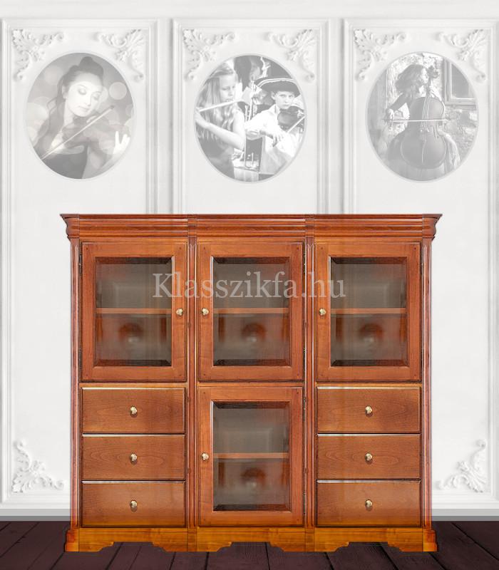 Otello 1349×1633 mm-es 40 cm mély szekrény - 4 üvegajtóval és 6 fiókkal