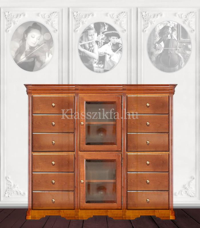 Otello 1349×1633 mm-es 40 cm mély szekrény - 12 fiókkal és 2 üvegajtóval
