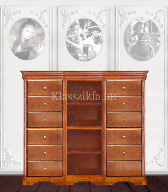 Otello 1349×1633 mm-es 40 cm mély szekrény - 12 fiókkal és 4 nyitott polccal