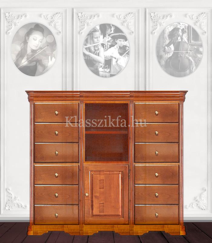 Otello 1349×1633 mm-es 40 cm mély szekrény - 12 fiókkal 1 teli ajtóval és 2 nyitott polccal