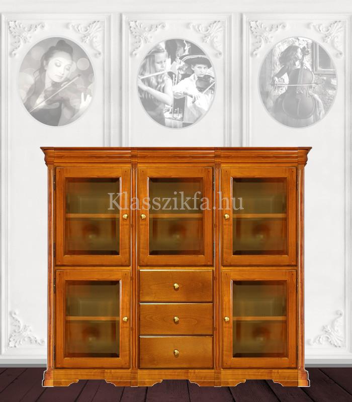 Otello 1349×1633 mm-es 40 cm mély szekrény - 3 fiókkal és 5 üvegajtóval