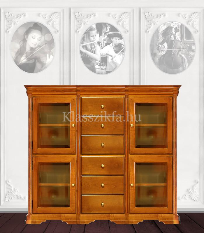 Otello 1349×1633 mm-es 40 cm mély szekrény - 6 fiókkal és 4 üvegajtóval