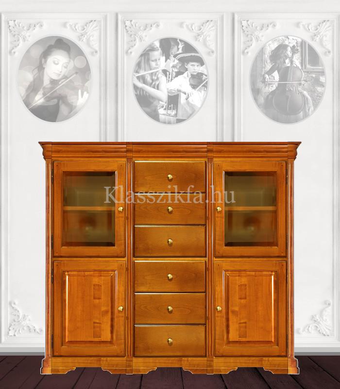 Otello 1349×1633 mm-es 40 cm mély szekrény - 6 fiókkal 2 teli ajtóval és 2 üvegajtóval
