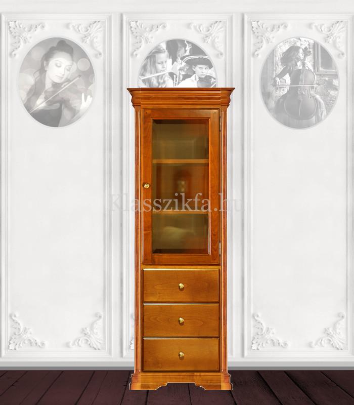 Otello 1637×630 mm-es 40 cm mély szekrény - 3 fiókkal és üvegajtóval